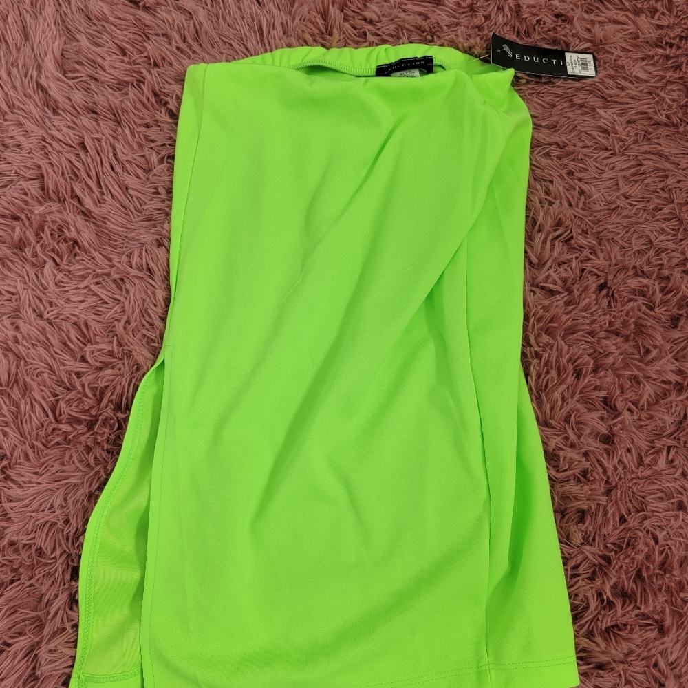 Brand new stretch pencil skirt neon green size small